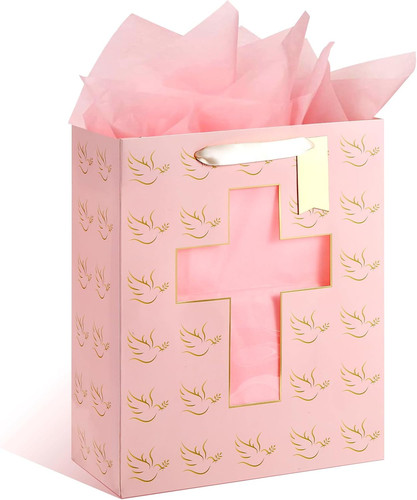 Pink gift bag x 5 - gift,