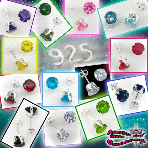 6mm birthstone earrings - birthstone,