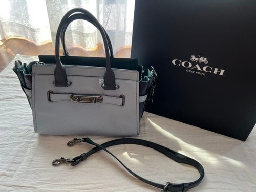 Coach blue leather - coach, shoulder
