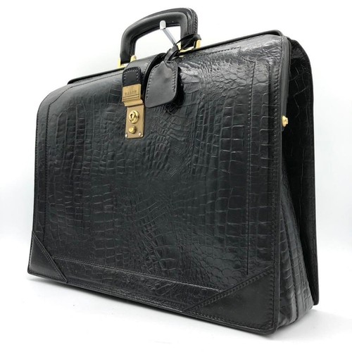 Bally black leather business - black,