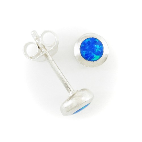 5mm blue opal button - 5mm, 'button'